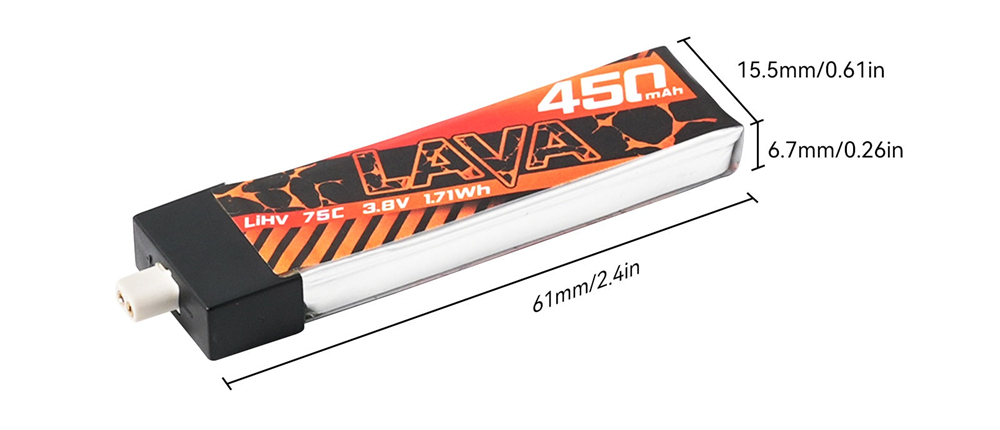 4-STK-BETAFPV-38V-450mAh-75C-1S-LiHV-Batterie-Hochleistungs-Z-Faltprozess-BT20-Stecker-fuumlr-Air75--2022365-2